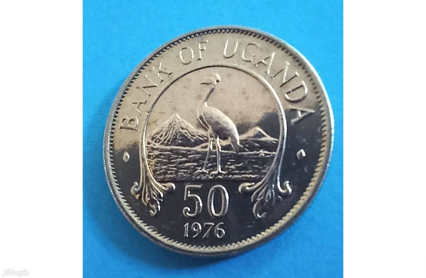 Gyűjtőknek szép 1976-os Uganda 50 Cent pénzérme eladó