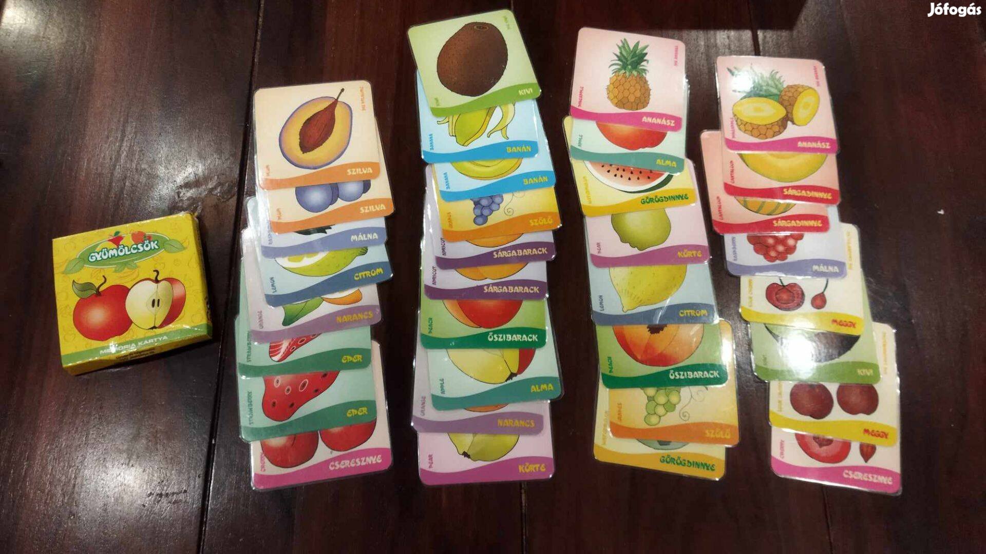 Gyümölcsök memória kártya