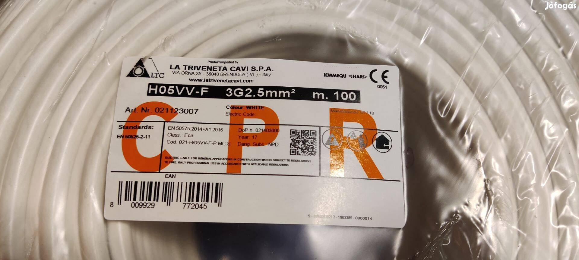 H05VV-F(MTK) 3G2,5mm2 kábel - 100m