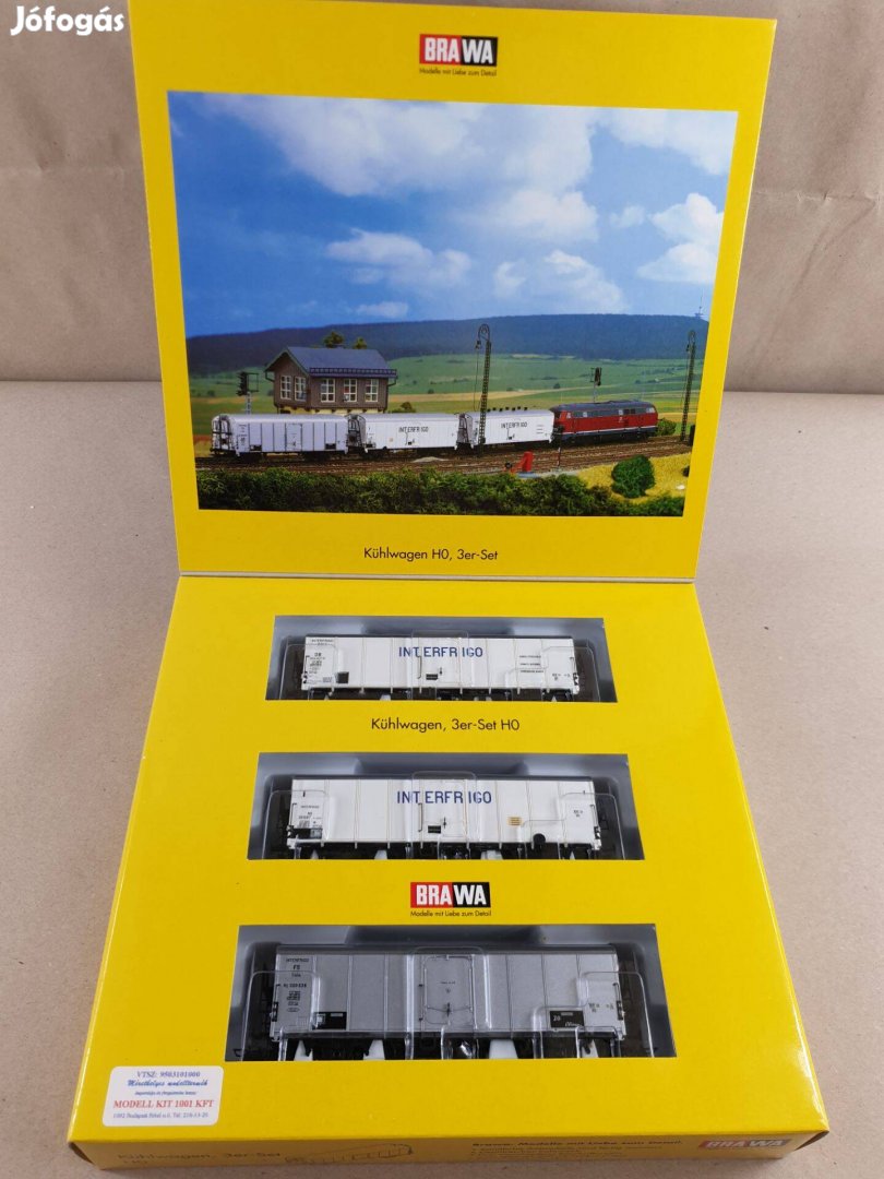 H0 Brawa 2040 DB , NS , FS Interfrigo Hűtővagon Szett Új