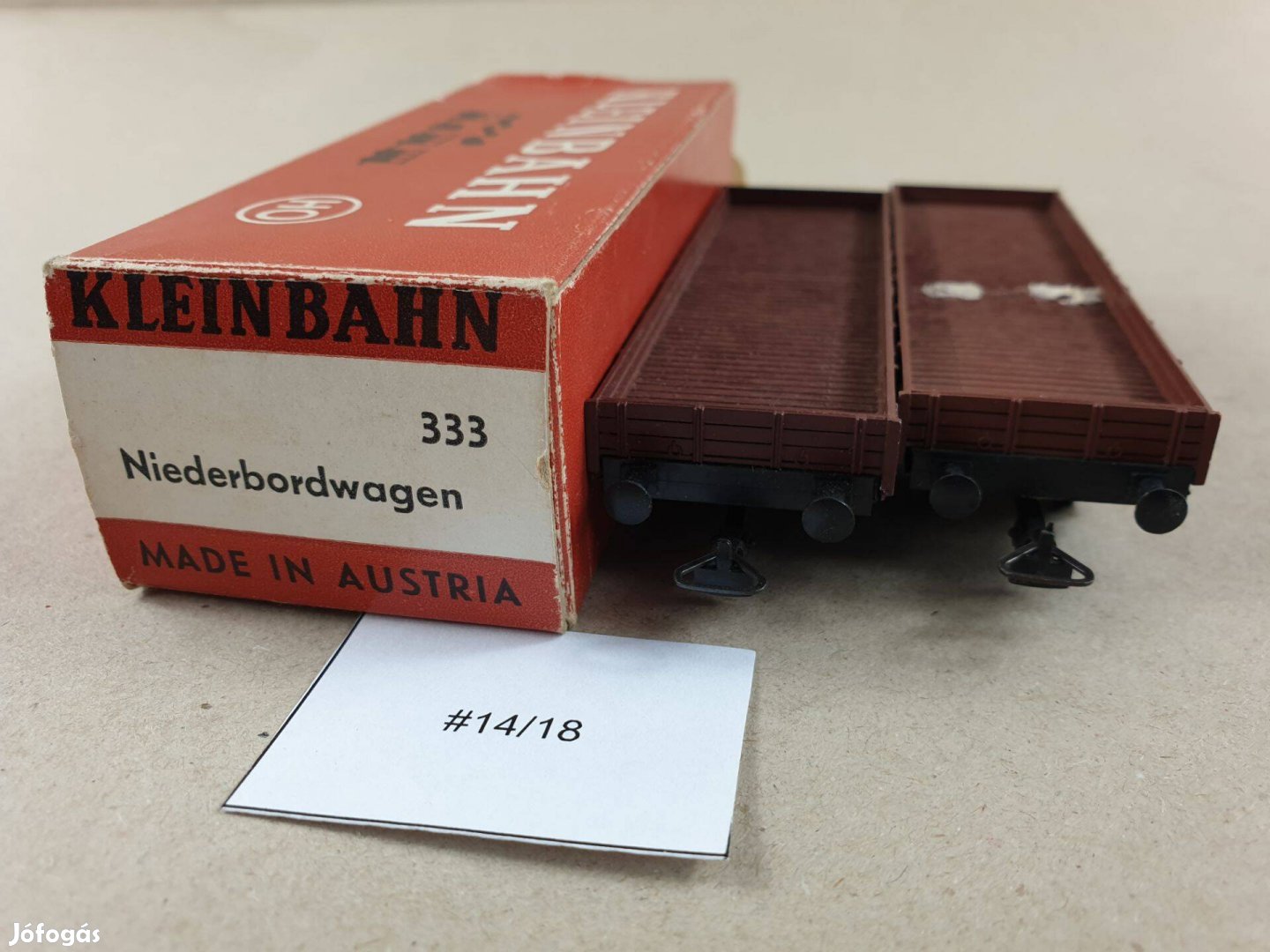 H0 Kleinbahn Nyitott Tehervagon 2 db Egyben 1418