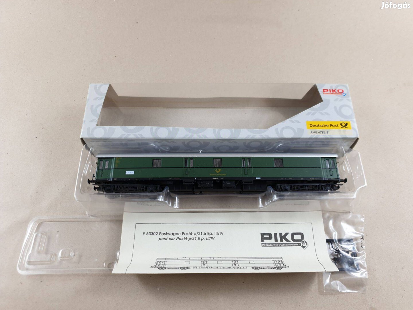 H0 Piko 53302 személykocsi postakocsi 5345 Mü korszak III. Deutsche Bu