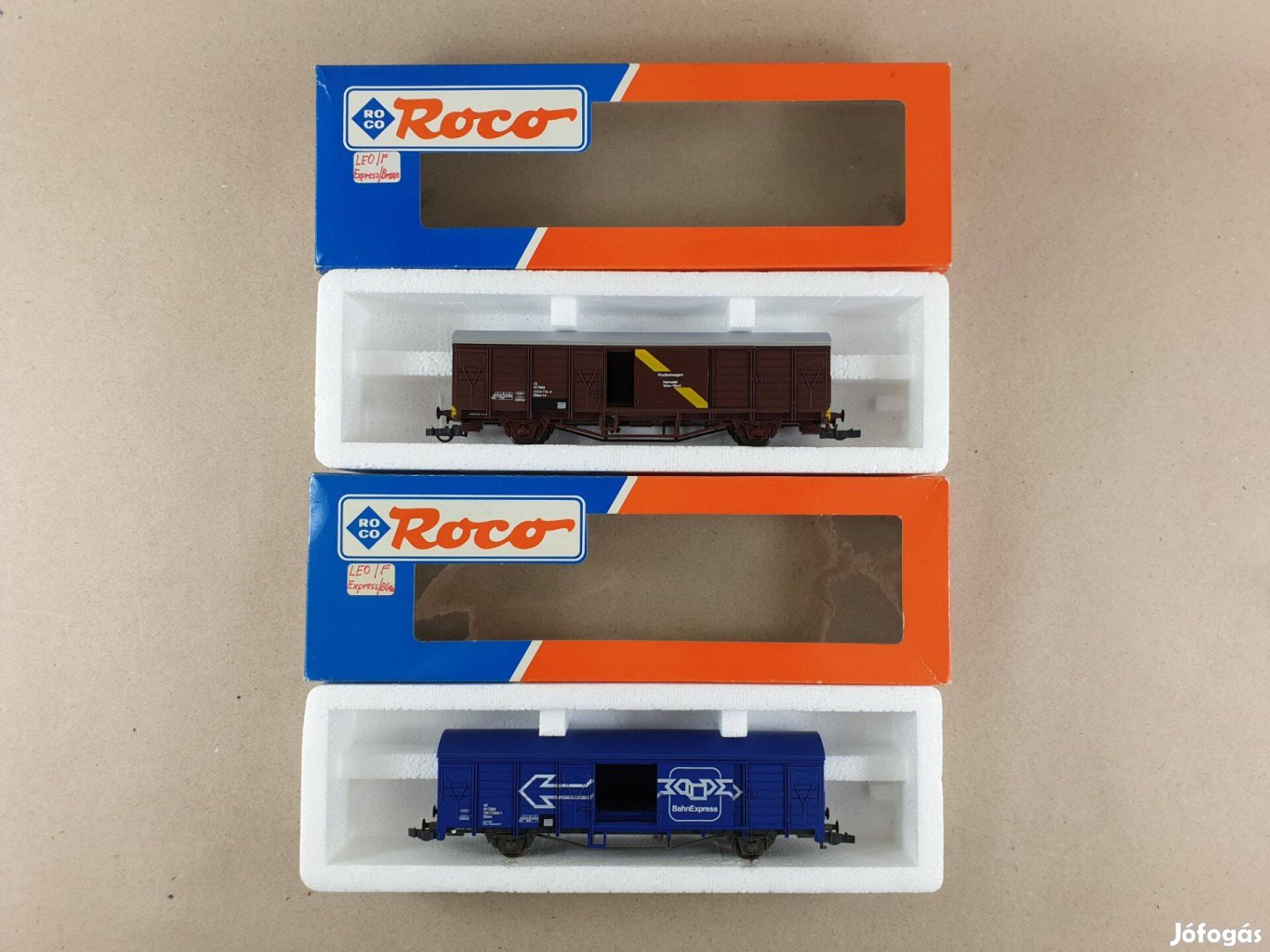 H0 Roco 46405 , 46406 ÖBB Tehervagon - 2 db Egyben