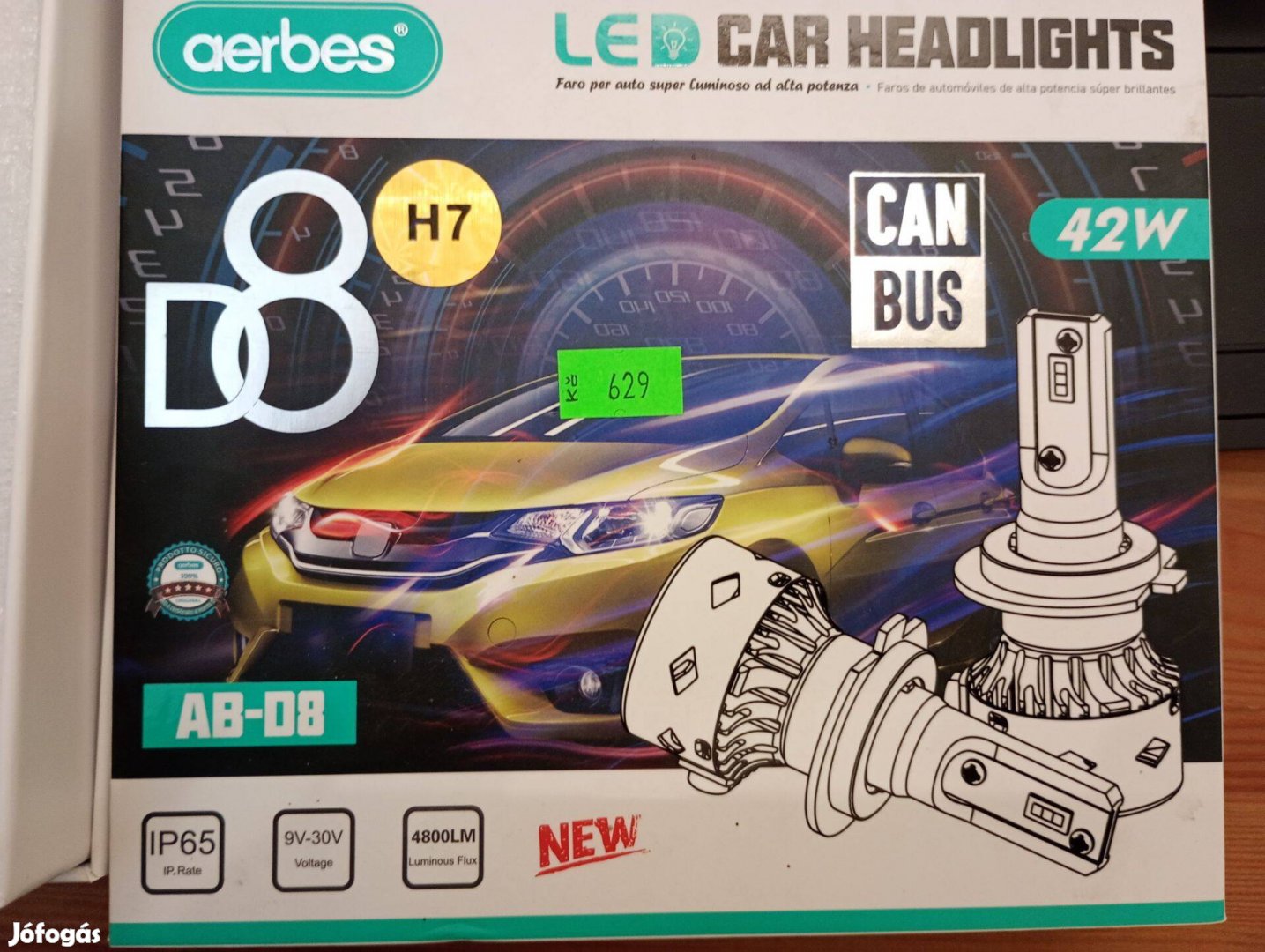 H7 Led autós izzó beépített ventilátorral Új CAN BUS