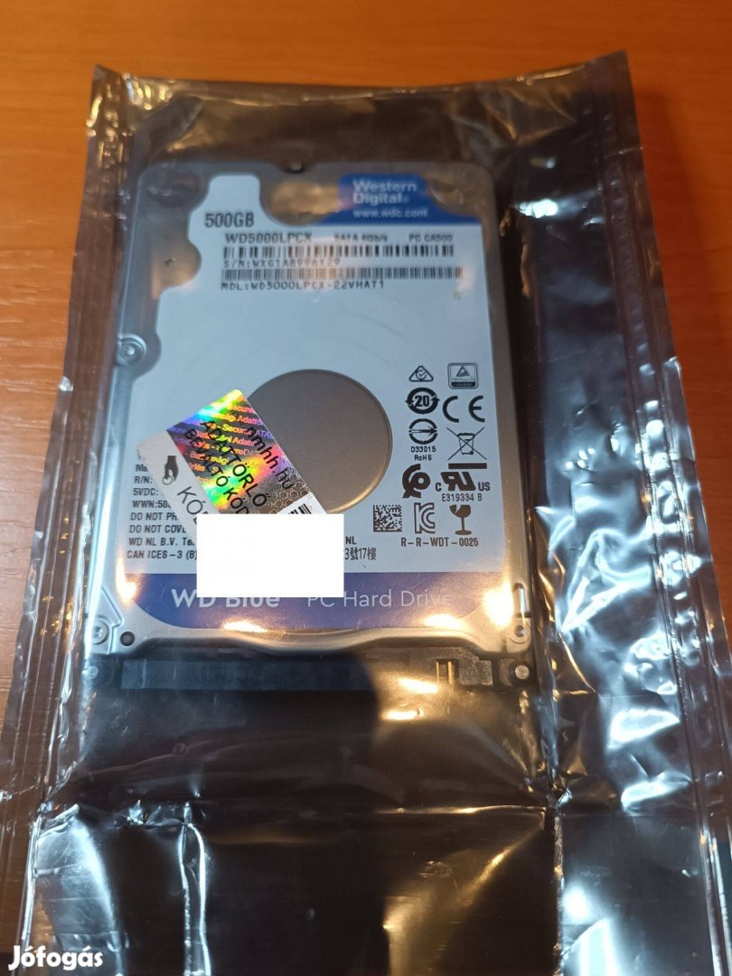 HDD 2,5 WD BLUE eladó. SATA3 bontatlan