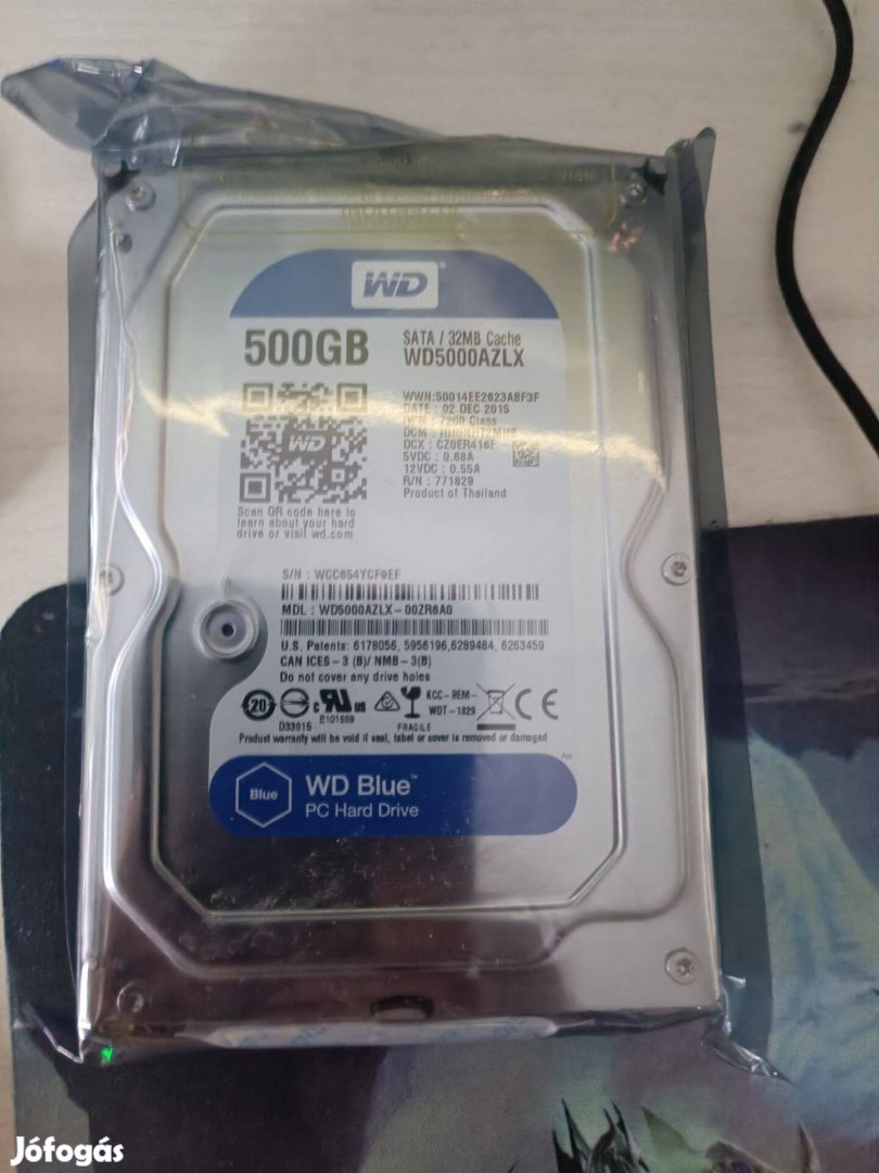 HDD WD 3,5 SATA3 500GB Új eladó