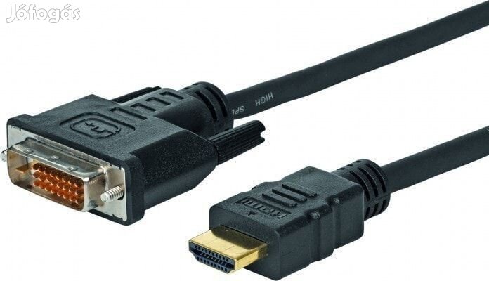 HDMI/DVI-D  kábel 1.0 m Vivolink szürke