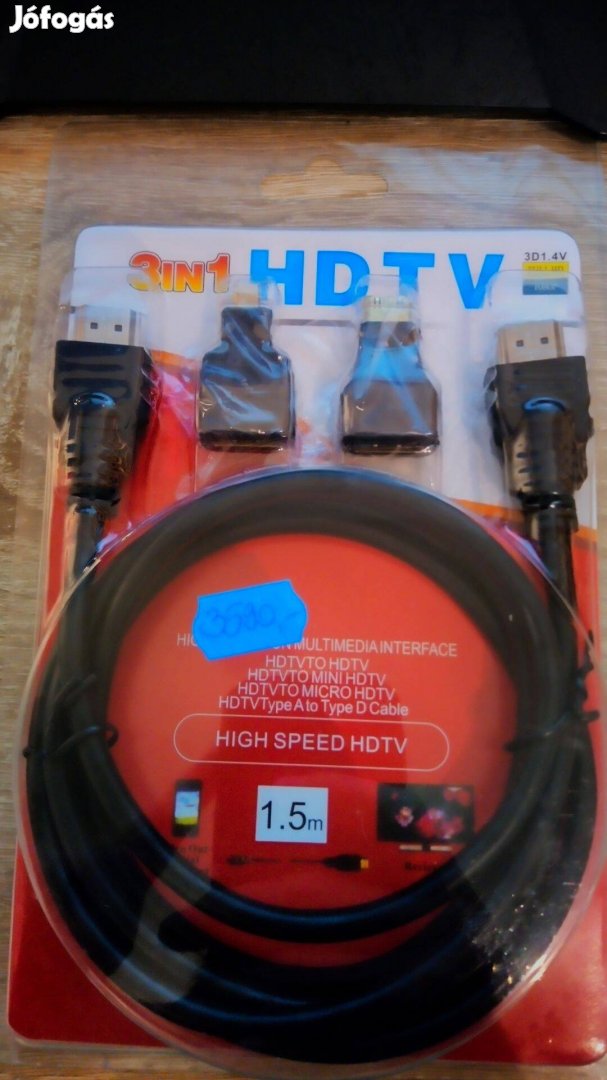 HDMI kábel, 3 az 1-ben, 1.5m