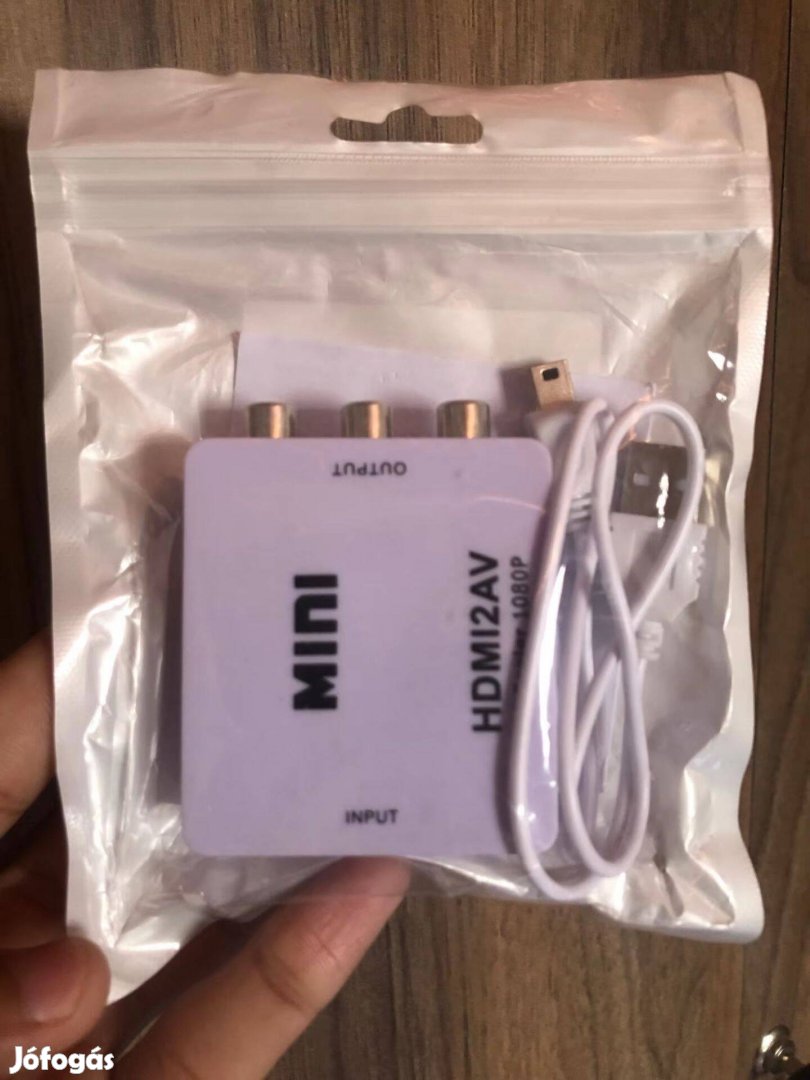 HDMI to AV Kompozit RCA Konverter Adapter Új