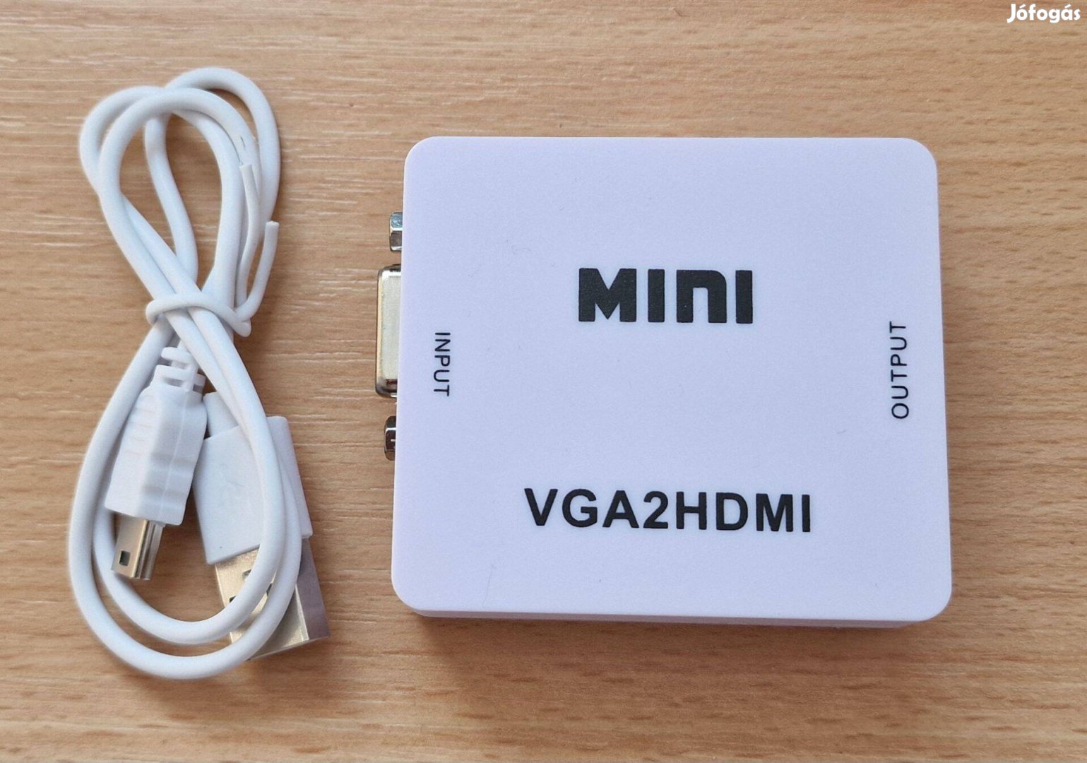 HD 1080P VGA-HDMI adapter, átalakító audiointerfésszel