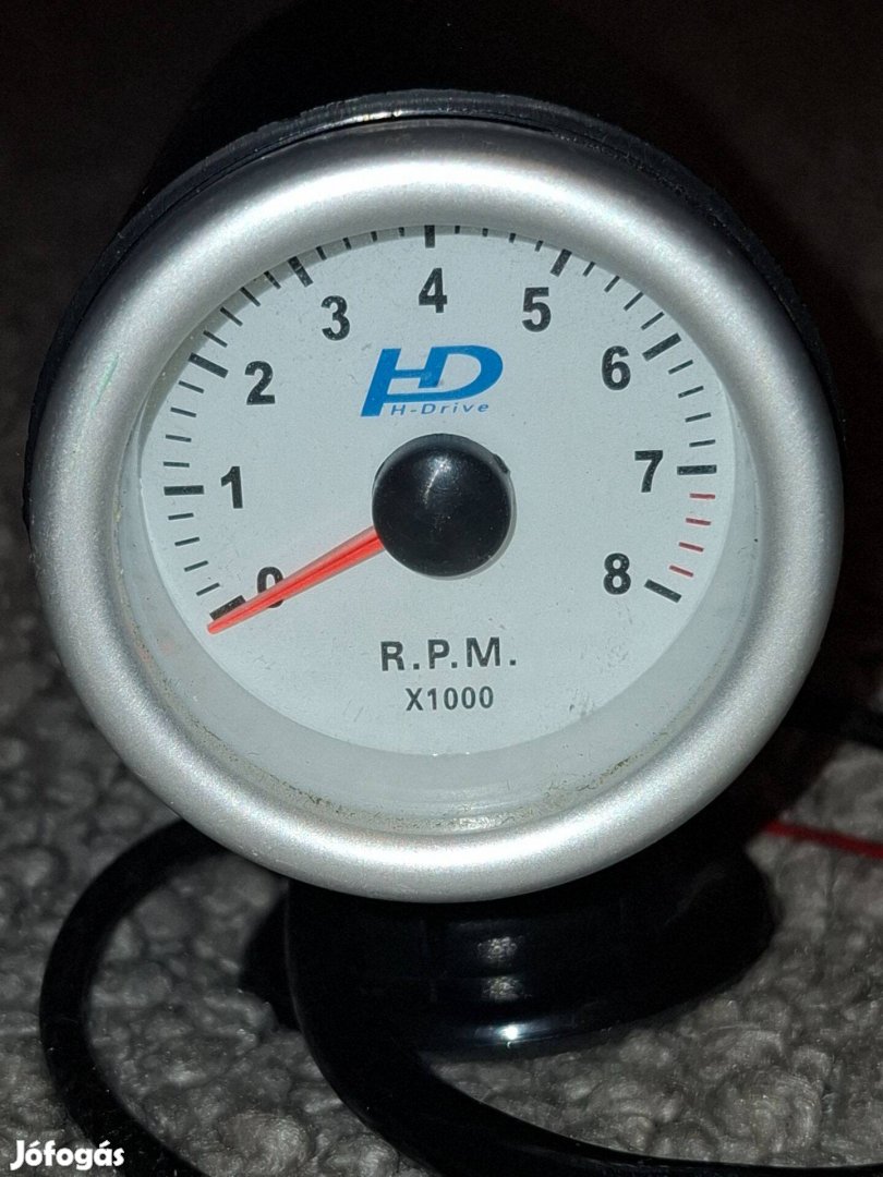 HD fordulatszámmérő műszer 52 mm, kék világítással