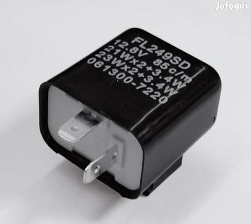 HIGHSIDER okos villogó relé 2 pólusú 12V 21W fekete