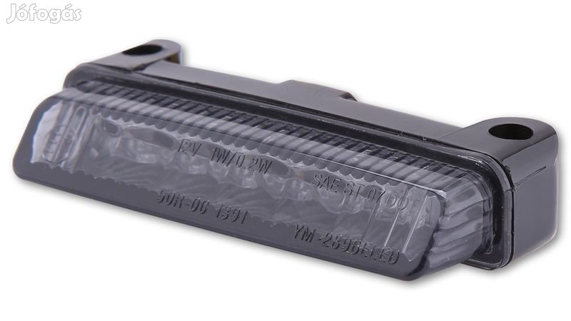 HIGHSIDER smart Mini LED hátsó lámpa, füstszínű üveg, E-jelöléssel.