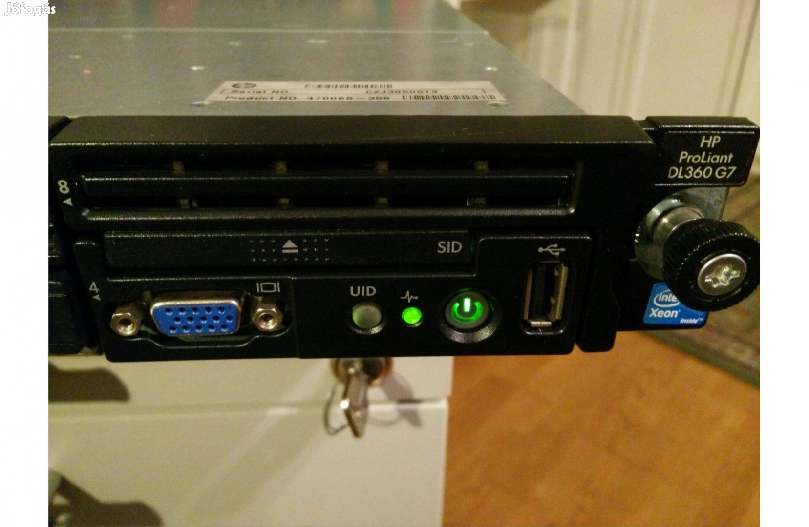 HPE Proliant DL360 G7 1U rack szerver rack sínekkel