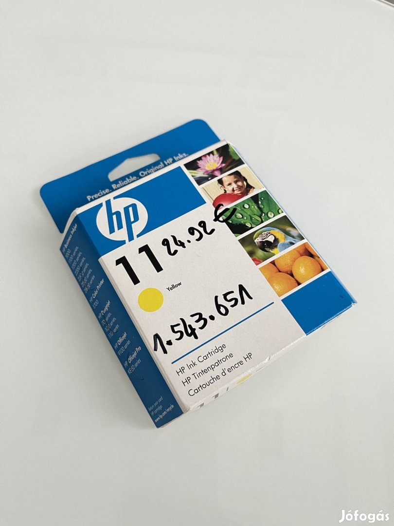 HP 11 sárga, eredeti, bontatlan tintapatron
