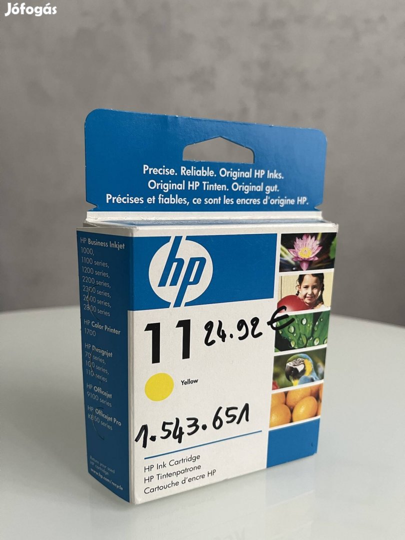 HP 11 sárga, eredeti, bontatlan tintapatron