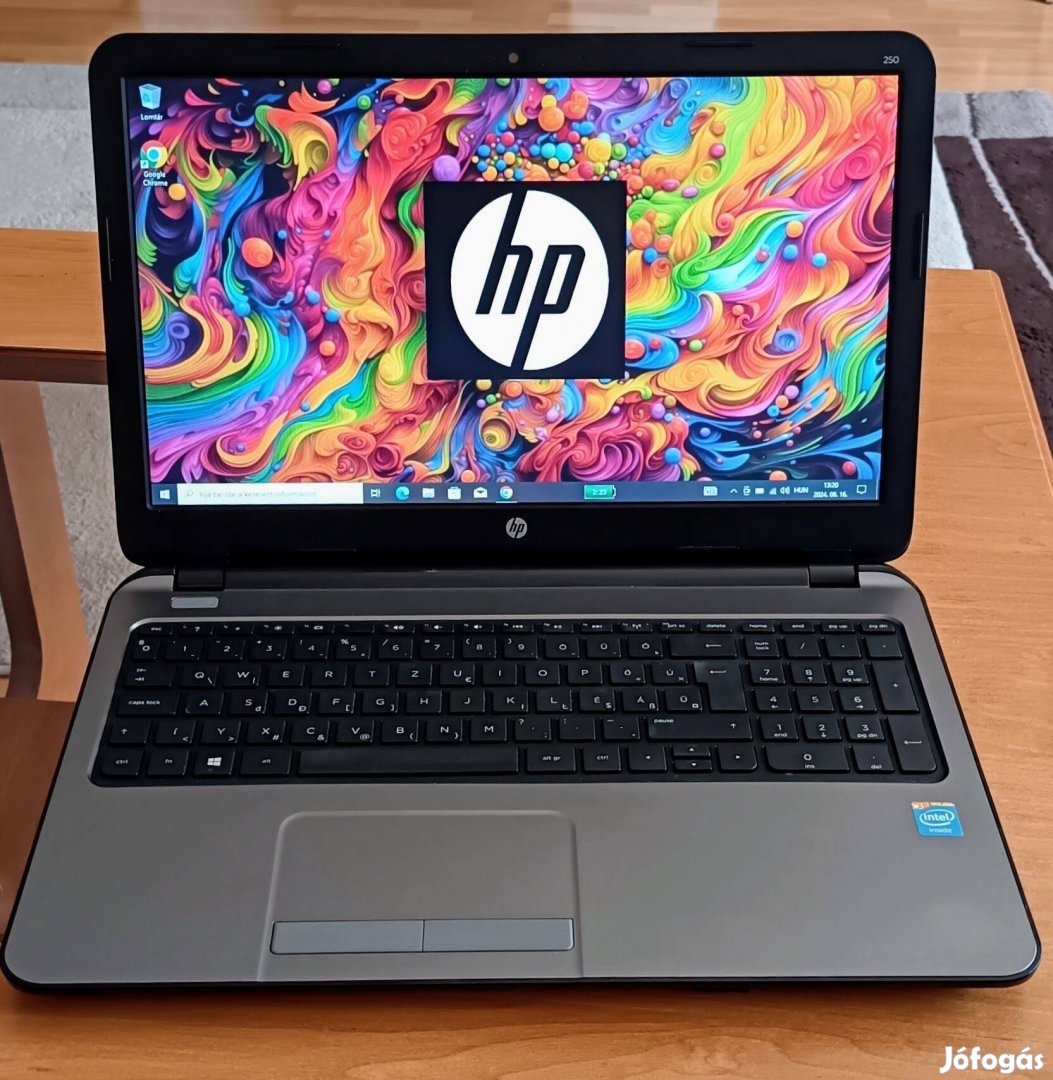 HP 250G3 multimédiás laptop,wifi-kamera-bluetooth-HDMI-SSD,jó aksi!