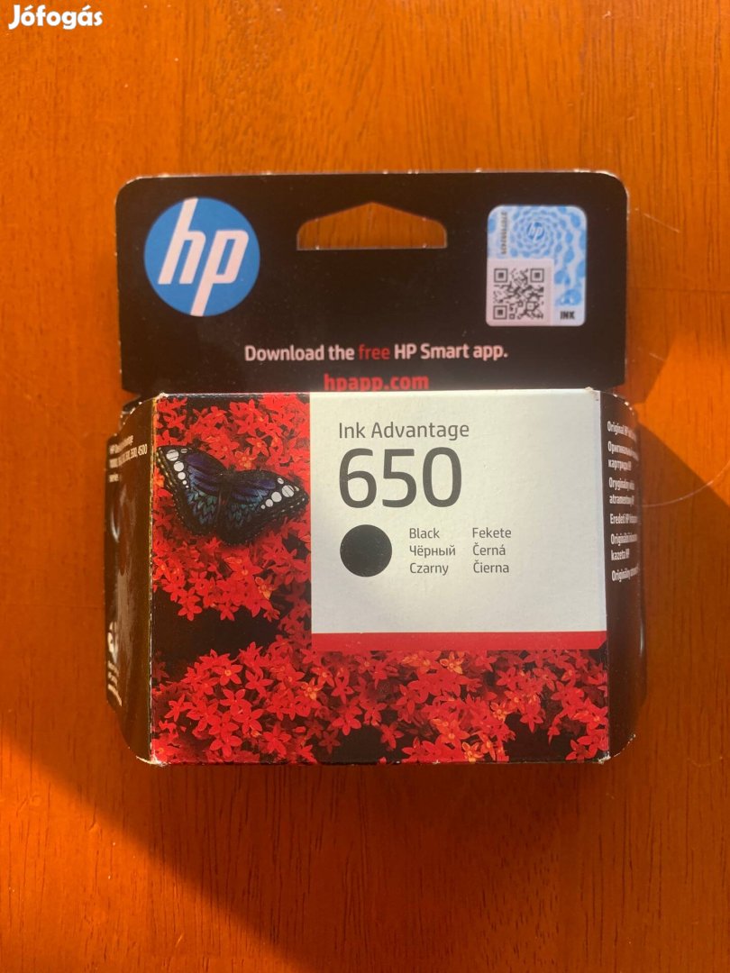 HP 650 eredeti fekete tintapatron
