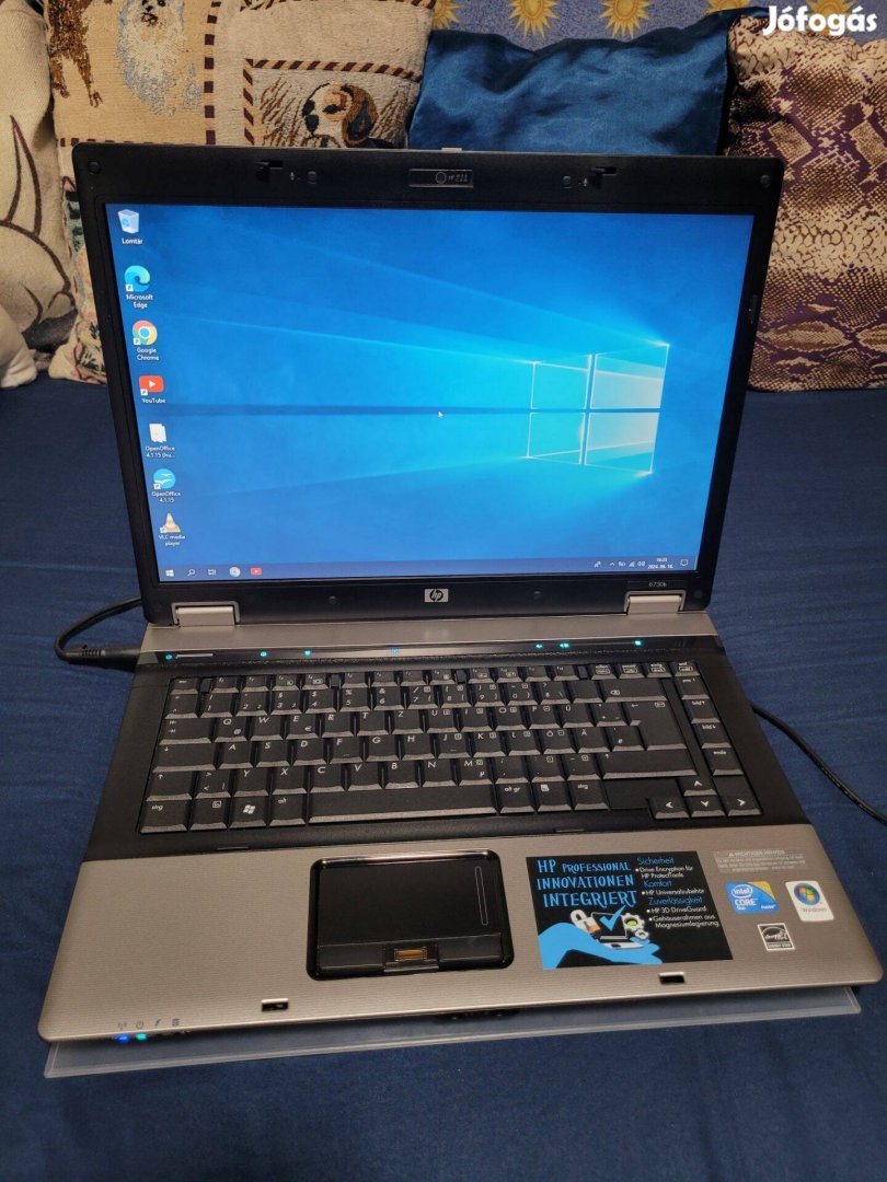 HP 6730b laptop/Core 2 P8600, 4GB, 250GB, wifi, webcam, töltő/