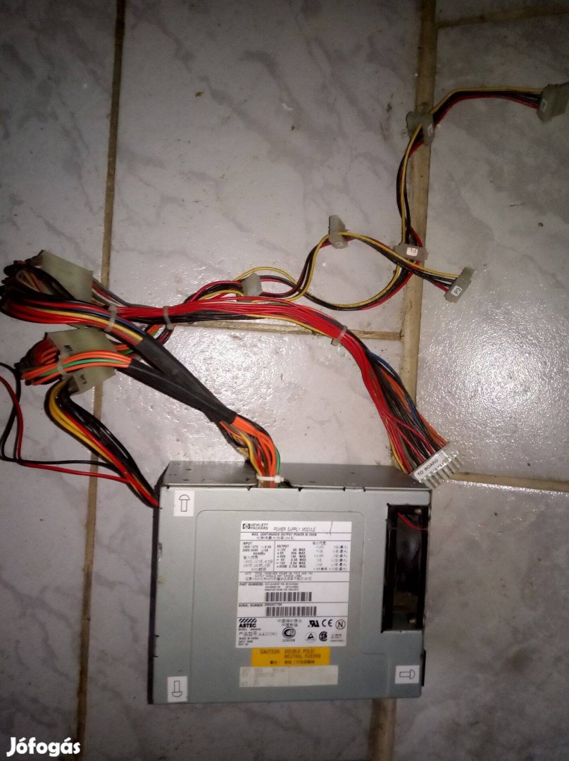 HP AA20540 256W-os tápegység számítógépbe tesztelt, működő