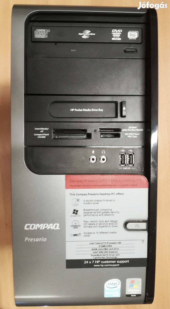 HP Compaq Presario, gyári PC, általános használatra