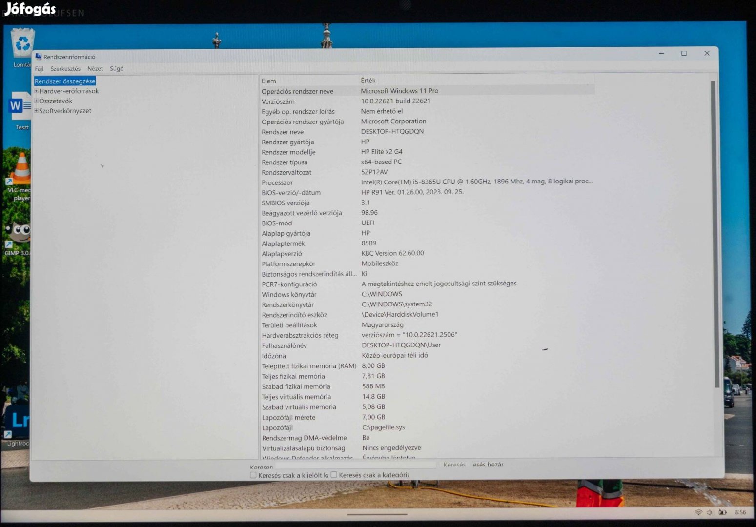 HP Elite x2 G4 i5-8365U CPU 8GB 256GB 3k monitor