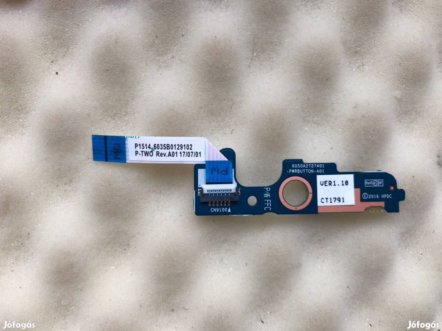 HP Elitebook 840 G3 bekapcsoló gomb power button 837208-001 821169-001