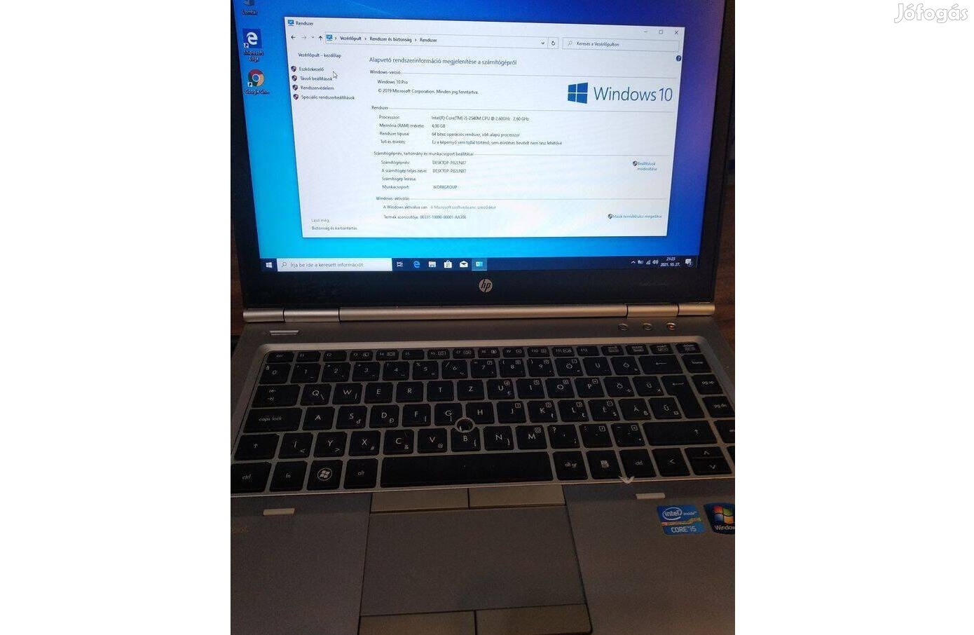 HP Elitebook 8460p i5-ös 14"-es laptop uj akksival!