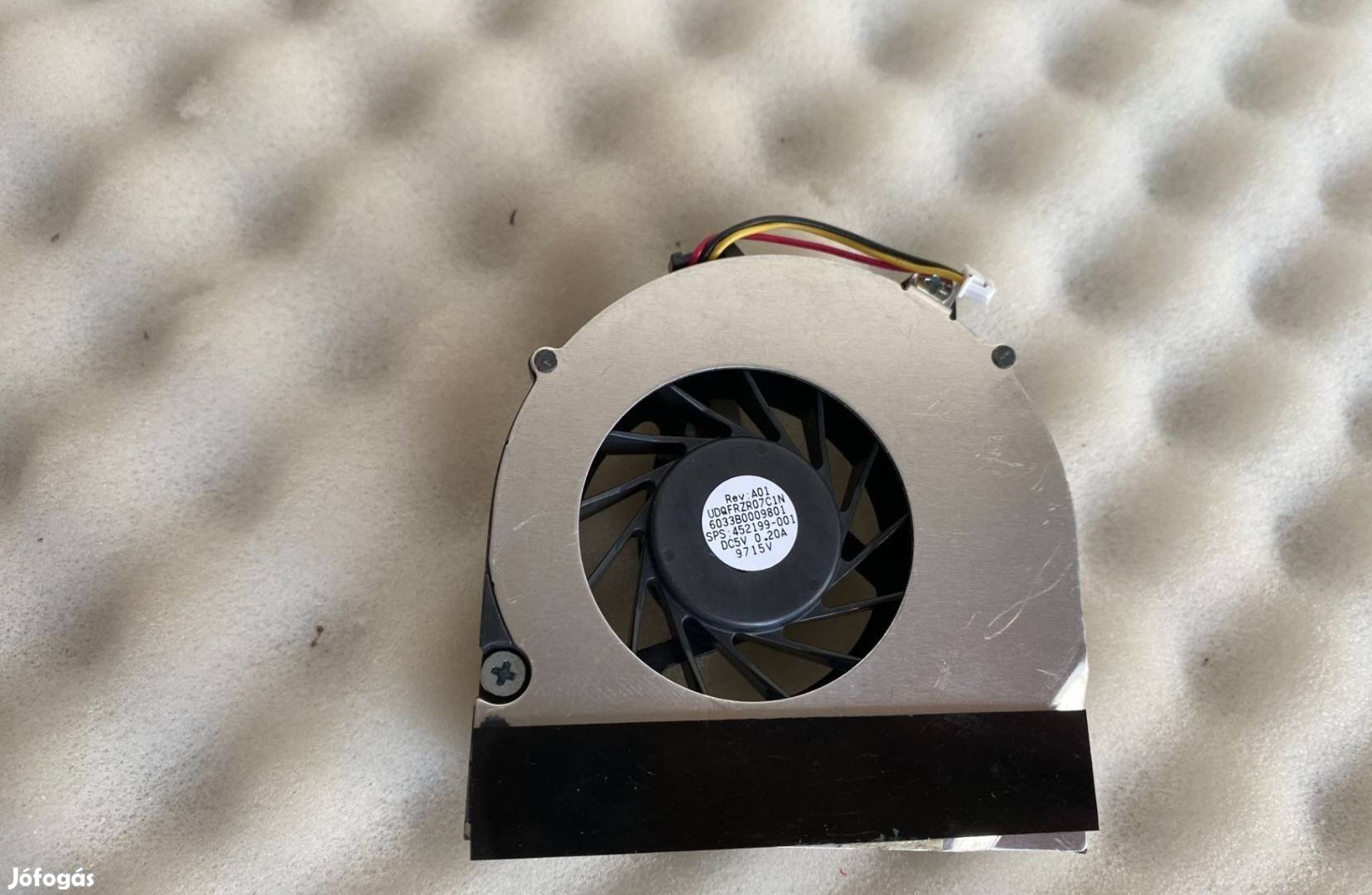 HP Elitebook 8510P 8510W ventilátor fan gyári új 452199-001