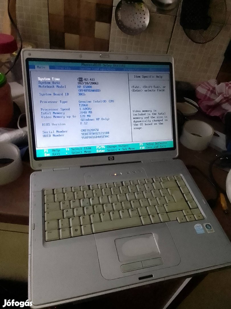 HP G5000 laptop Intel dual core szép állapotban 