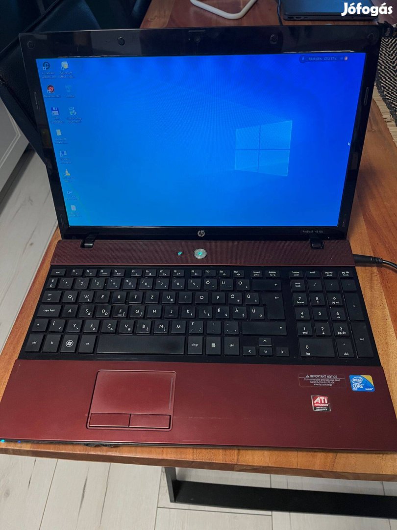 HP Laptop - 64 bites, 4GB Intel Core