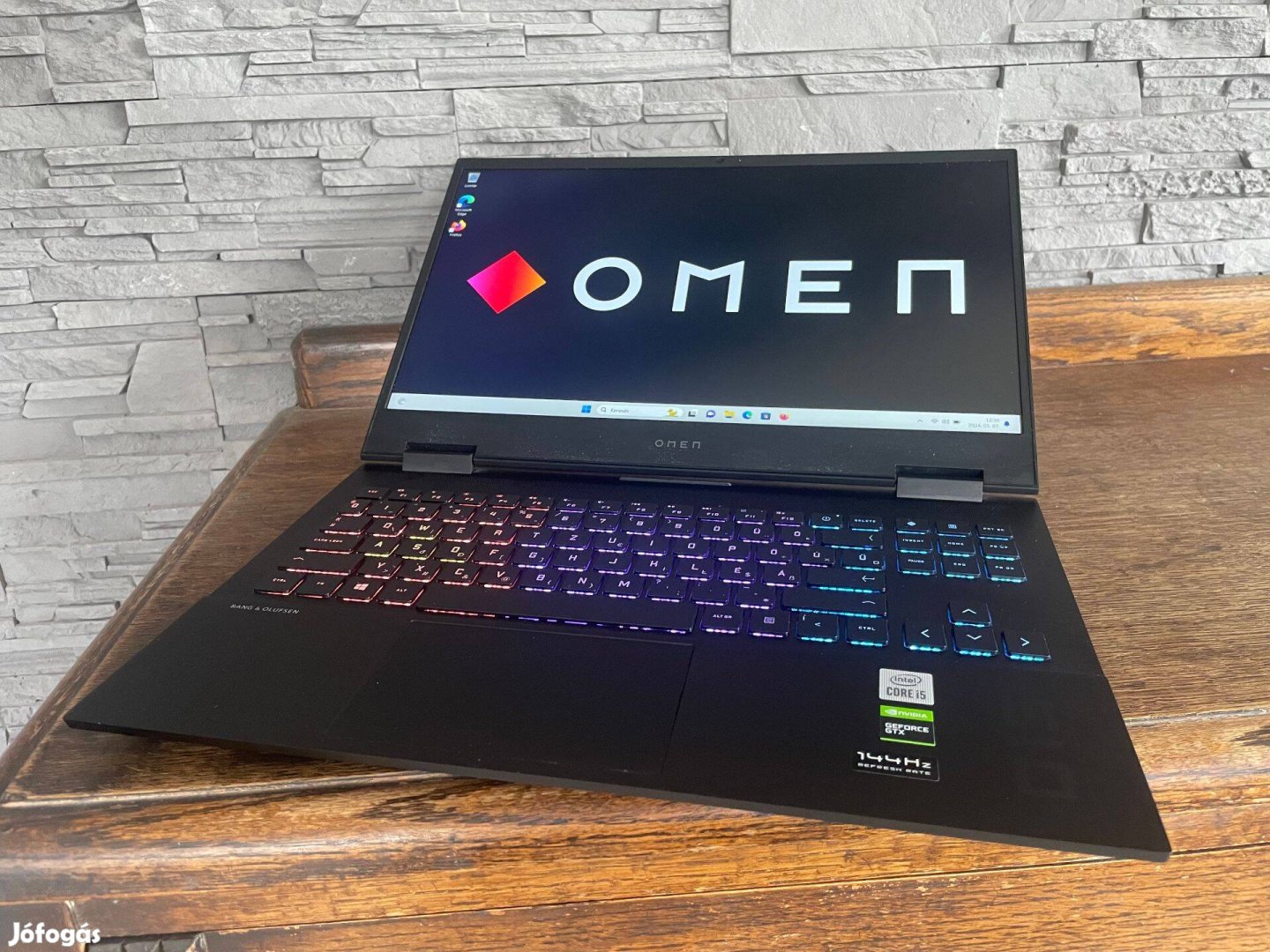 HP Omen magyar gamer laptop/i5-10.gen/16Gb ram/512Gb ssd/Gtx 1660Ti/