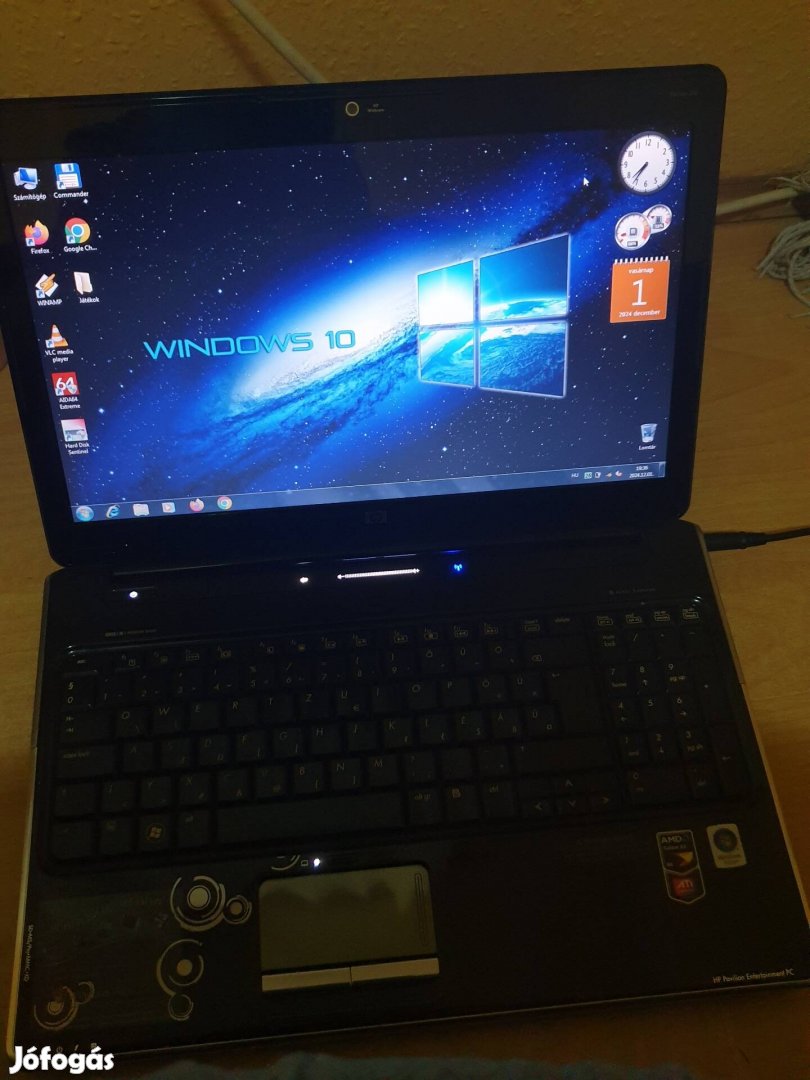 HP Pavilion DV6 4/186gb, 15,6col, rossz akkuval