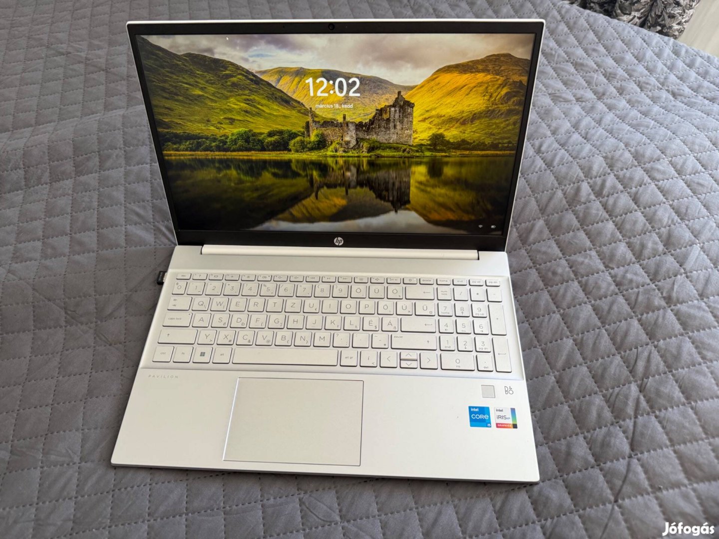 HP Pavilon 15-eg0008nh 302U8EA fehér laptop. Garanciás!!!!