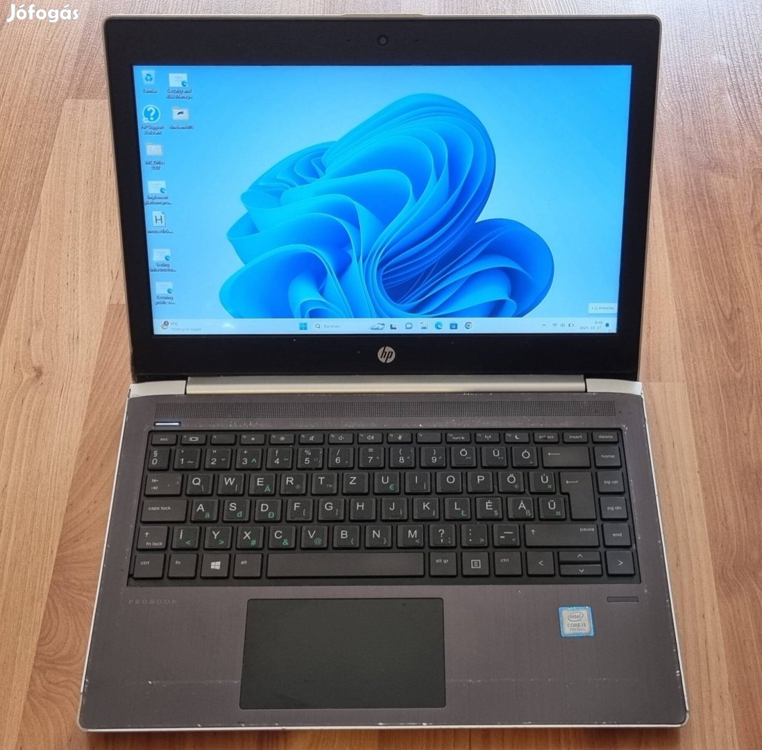 HP Probook 430 G5, i3 7gen, USB C, jó akksi