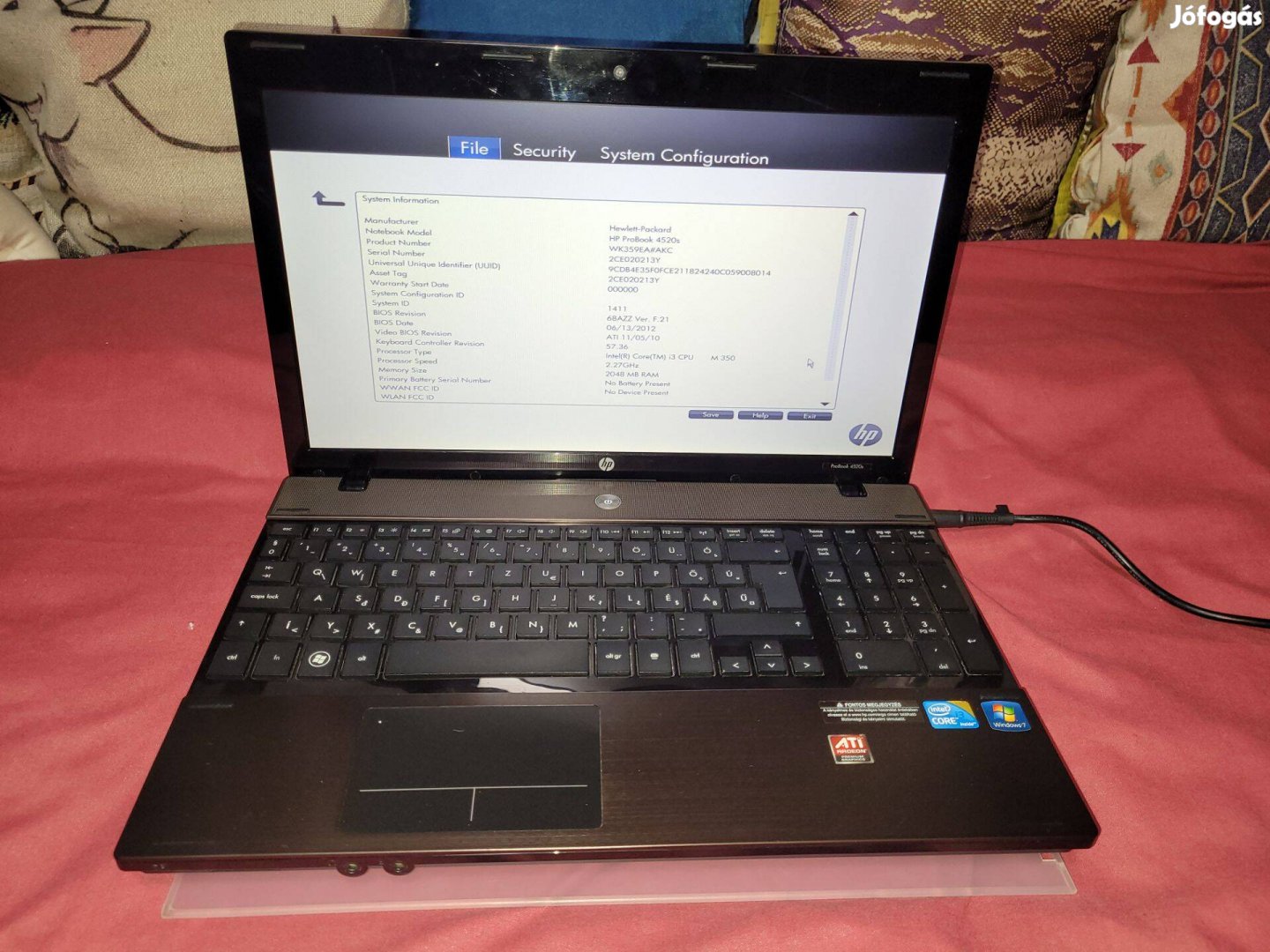 HP Probook 4520s /Intel i3, 2GB, 15.6"/