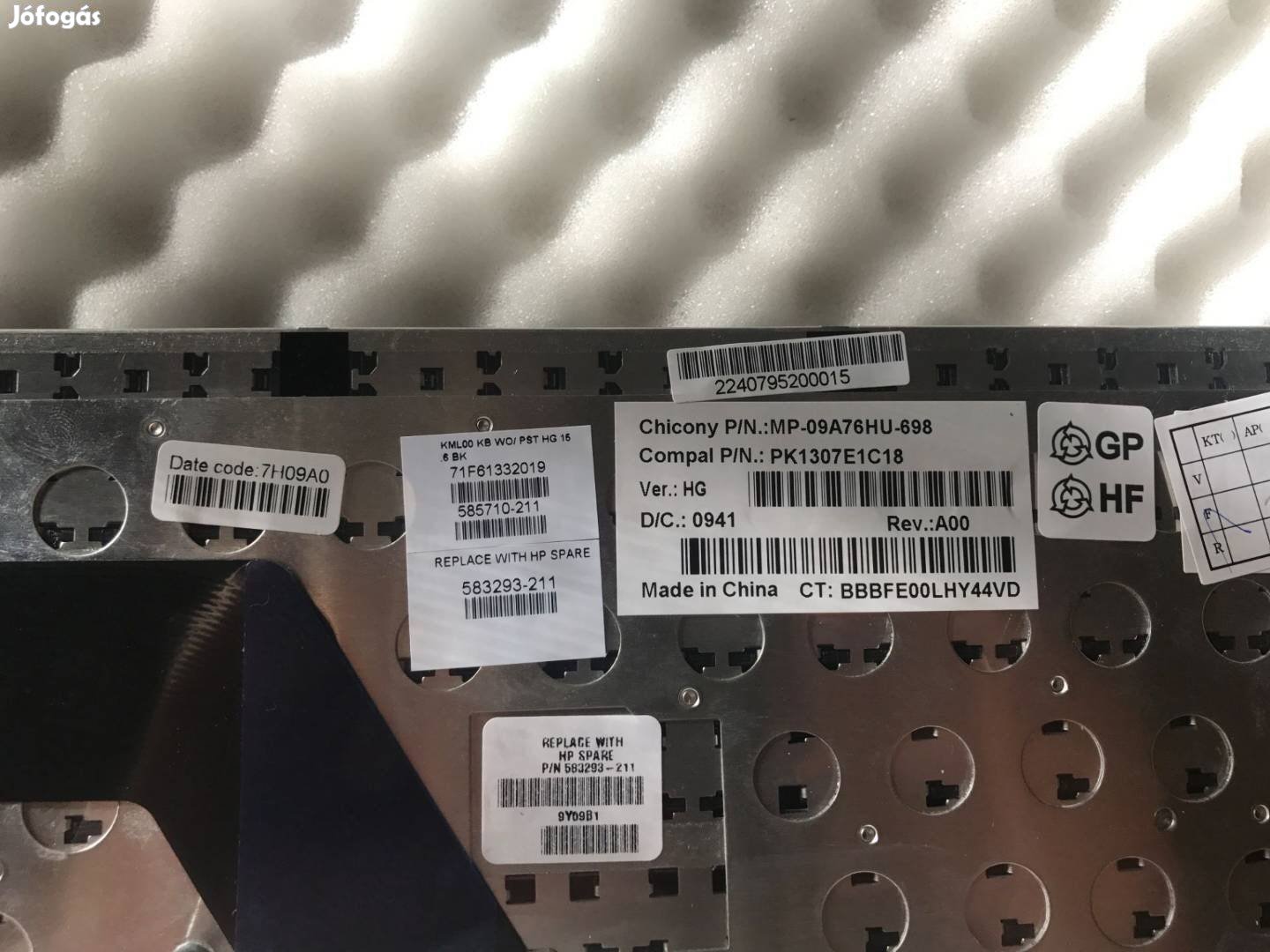 HP Probook 6540B 6545B Magyar Billentyűzet 583293-211 Gyári Új