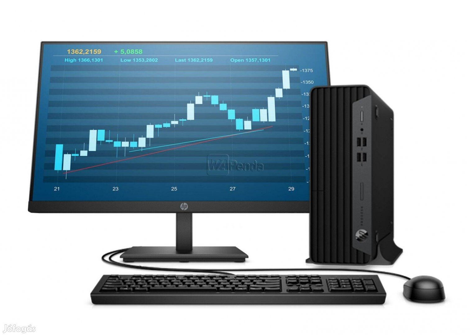 HP Prodesk 400 G7 Sff - i5 10500/8GB/256GB SSD/Windows 11/ Áfá-s és 24