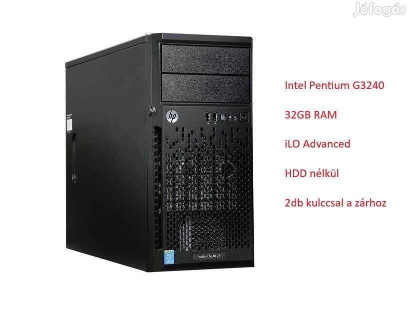 HP Proliant ML10 v2 (Intel Pentium G3240, 32GB RAM, iLO4 Advanced)