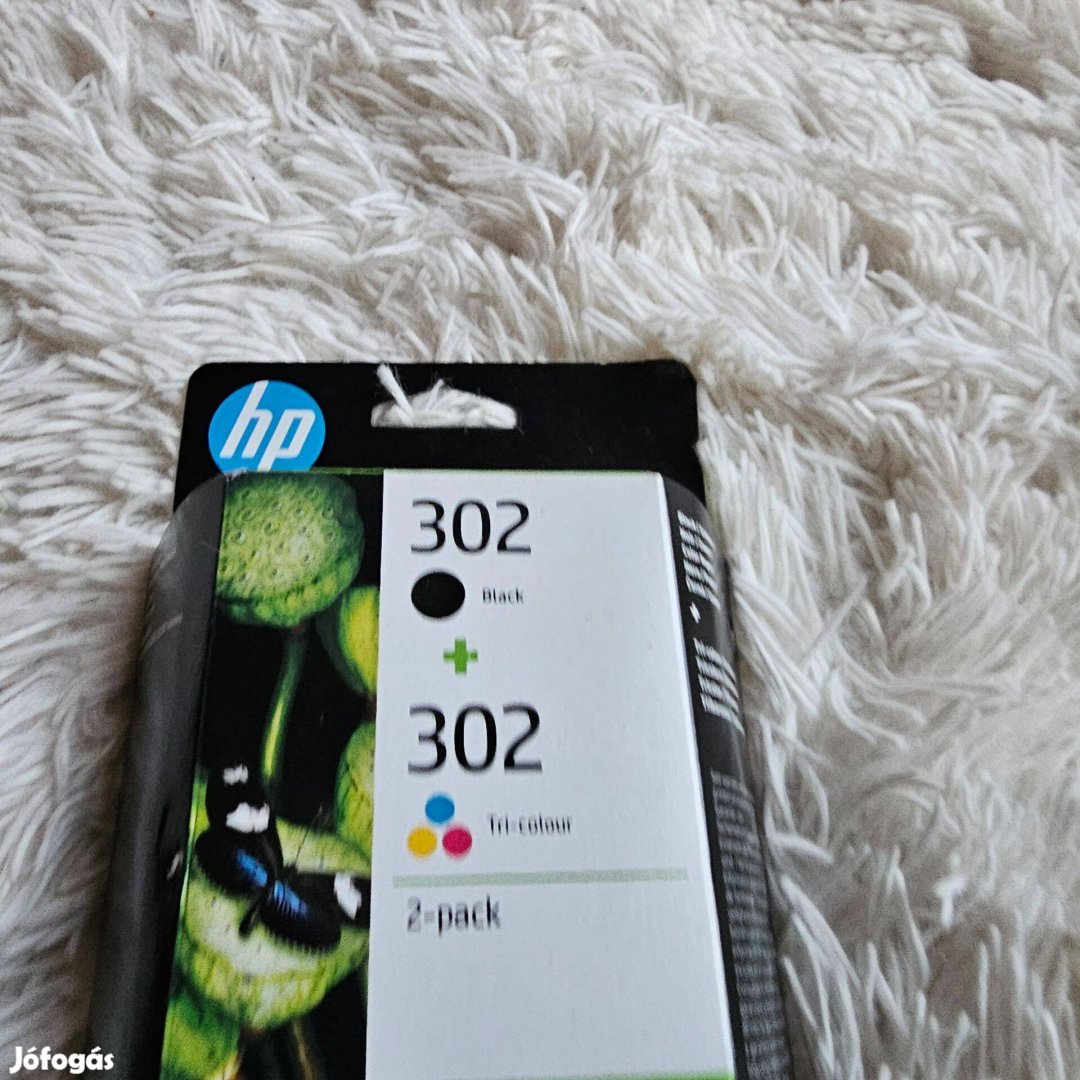 HP X4D37AE NO.302 Fekete+Színes Eredeti Tintapatron Multipack új