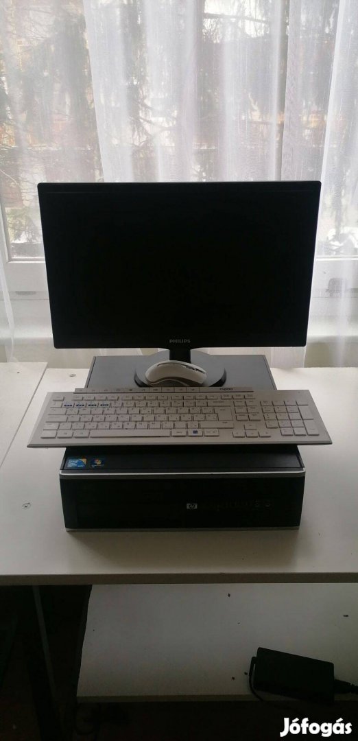 HP asztali gép + Philips monitor + Rapoo billentyűzet és egér