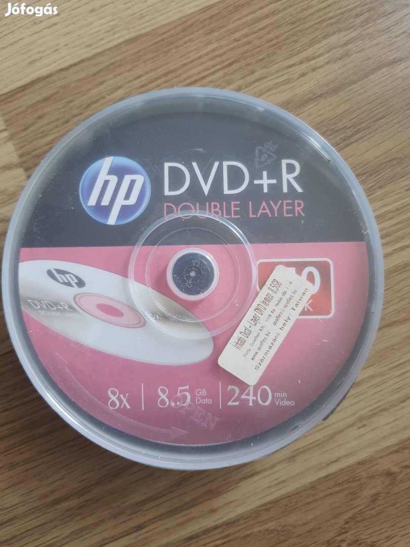 HP dupla rétegű írható DVD lemez 10db