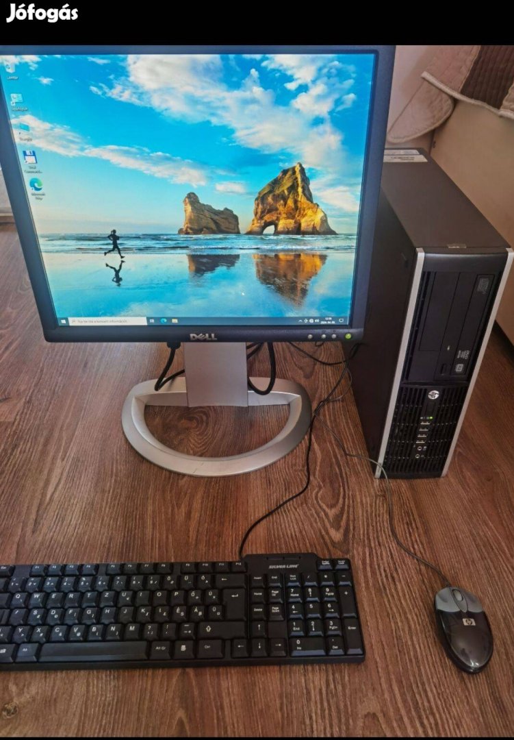 HP irodai számítógép szett + Dell monitor kompletten kiváló állapotban