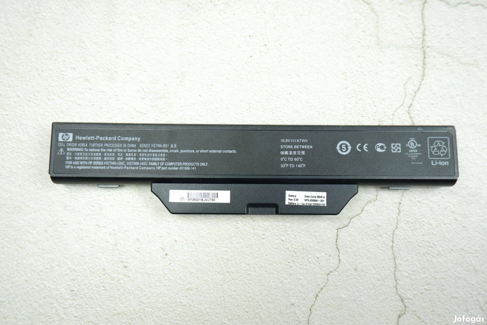 HP laptop akkumulátor eredeti lehet hogy hibás Hstnn-IB51 456864-001