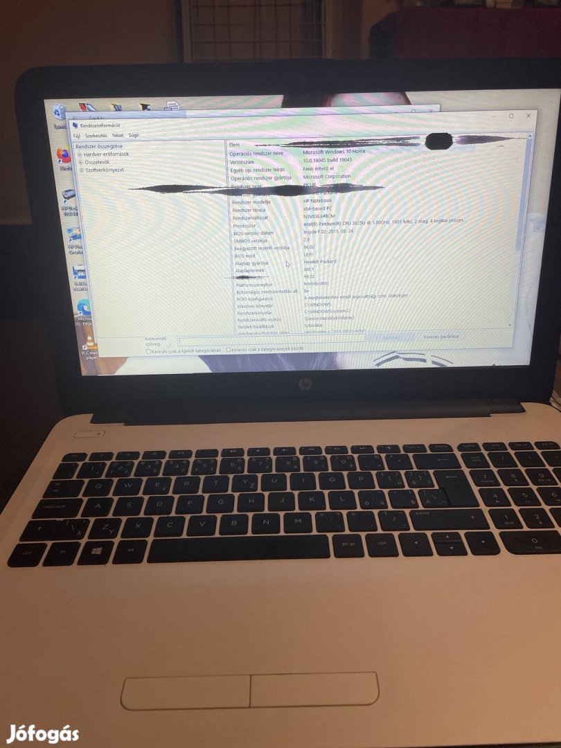 HP laptop eladó - működő, kisebb hibával