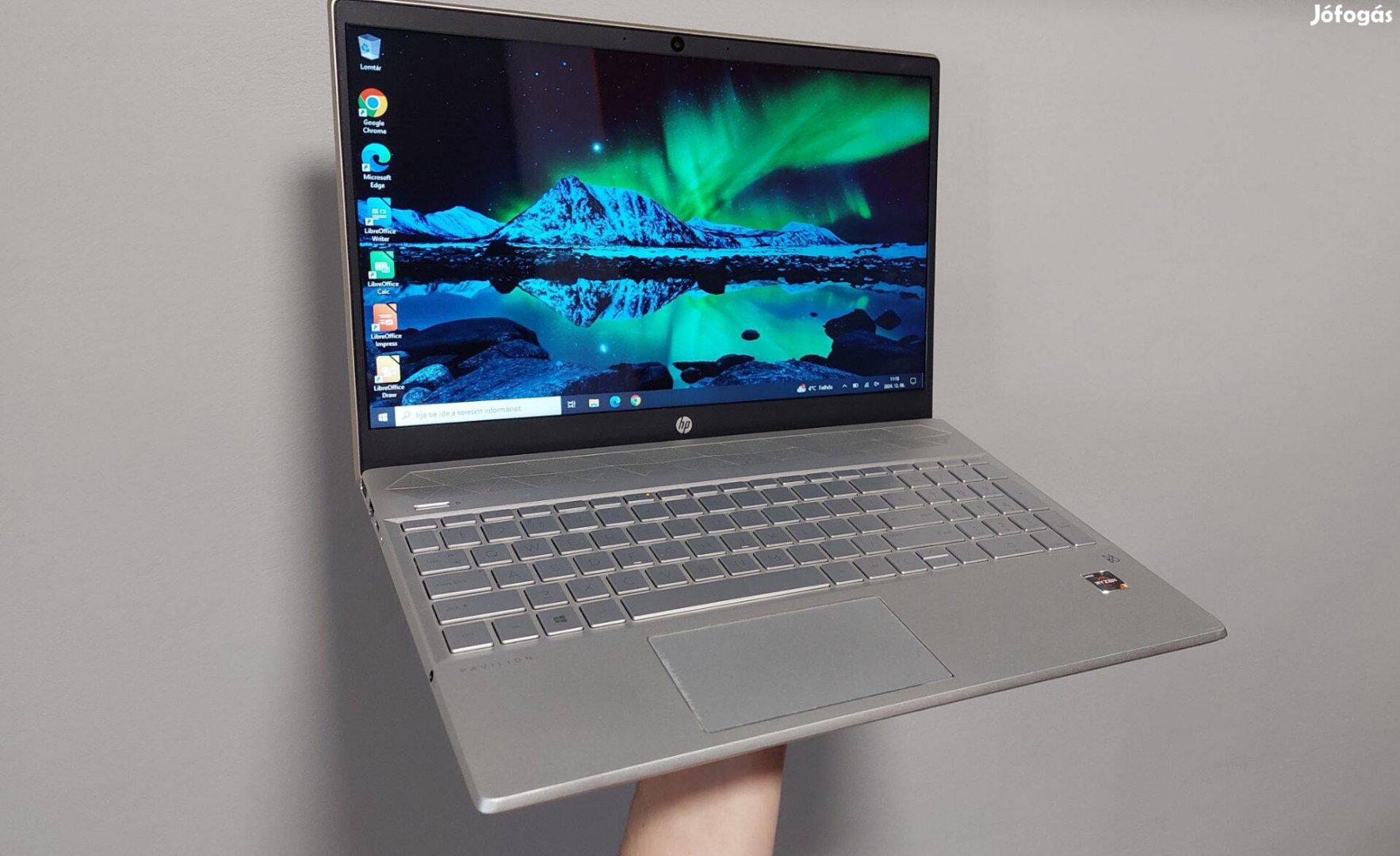 HP laptop érintőkijelzővel, Ryzen 3, 8GB RAM, 480GB SSD