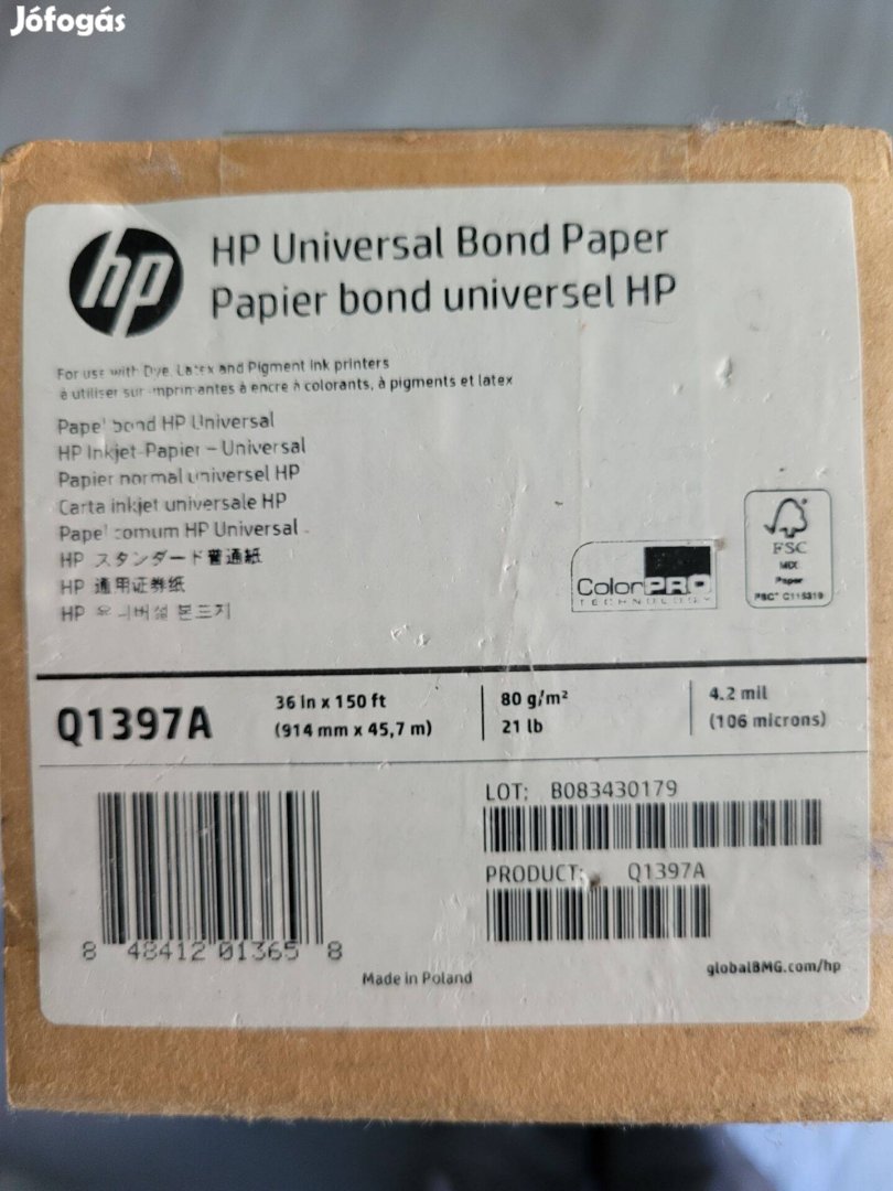 HP plotter papír - 914 mm