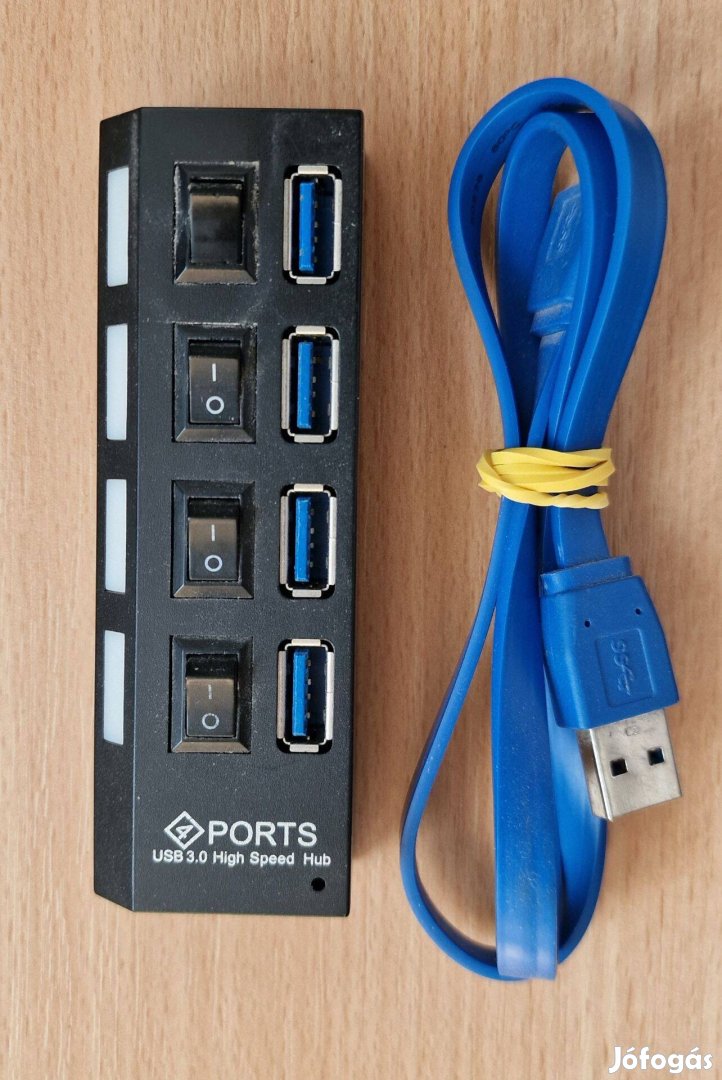 HUB USB 3.0 4 portos elosztó, használt