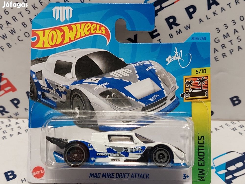 HW Exotics - 5/10 - Mad Mike Drift Attack -  Hotwheels - 1:64