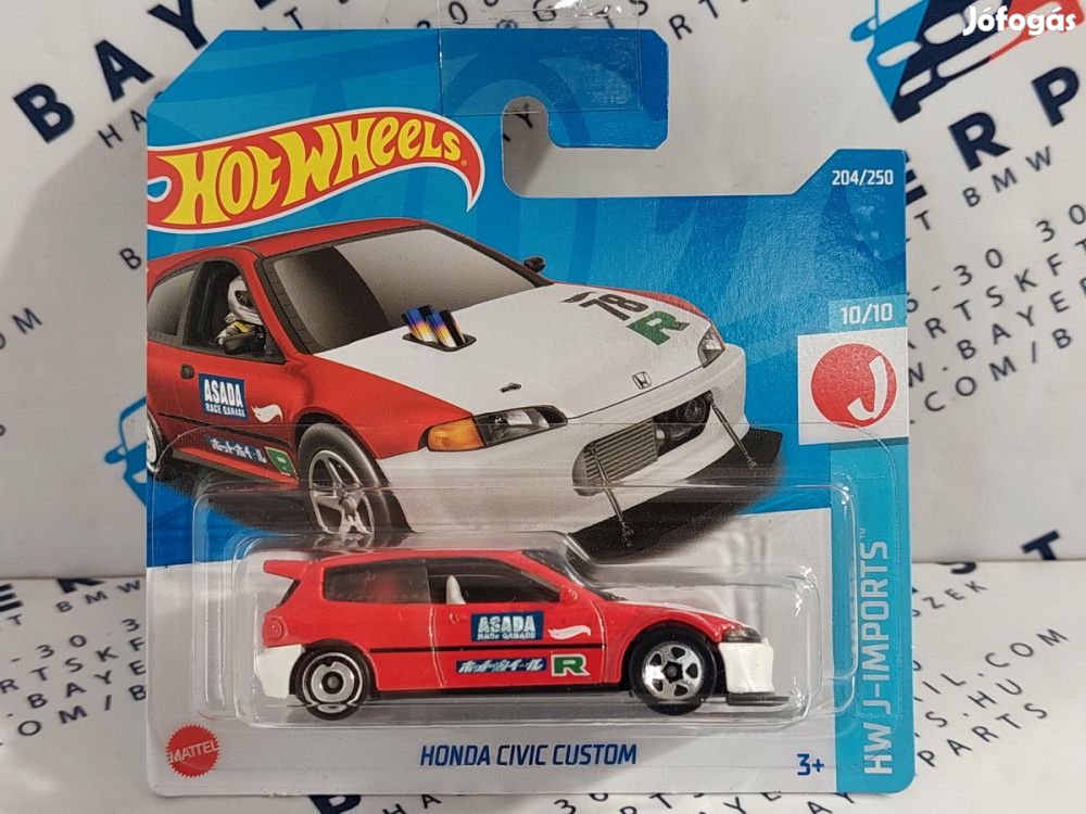 HW J-Imports - 10/10 - Honda Civic Custom -  Hotwheels - 1:64